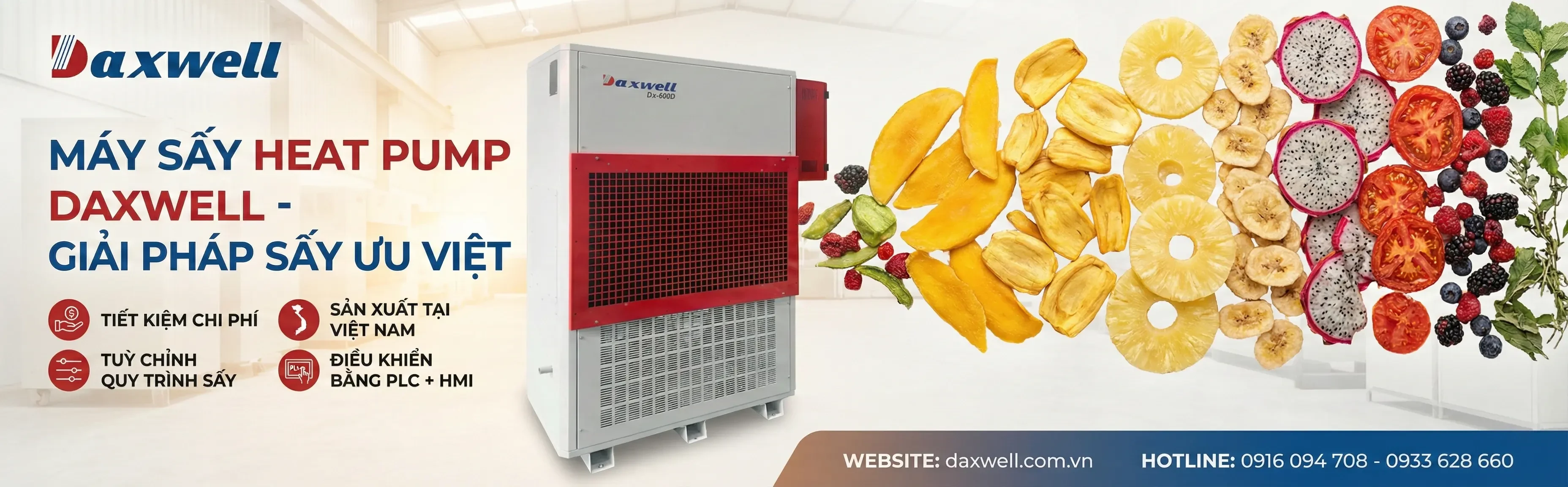 Máy sấy heat pump Daxwell